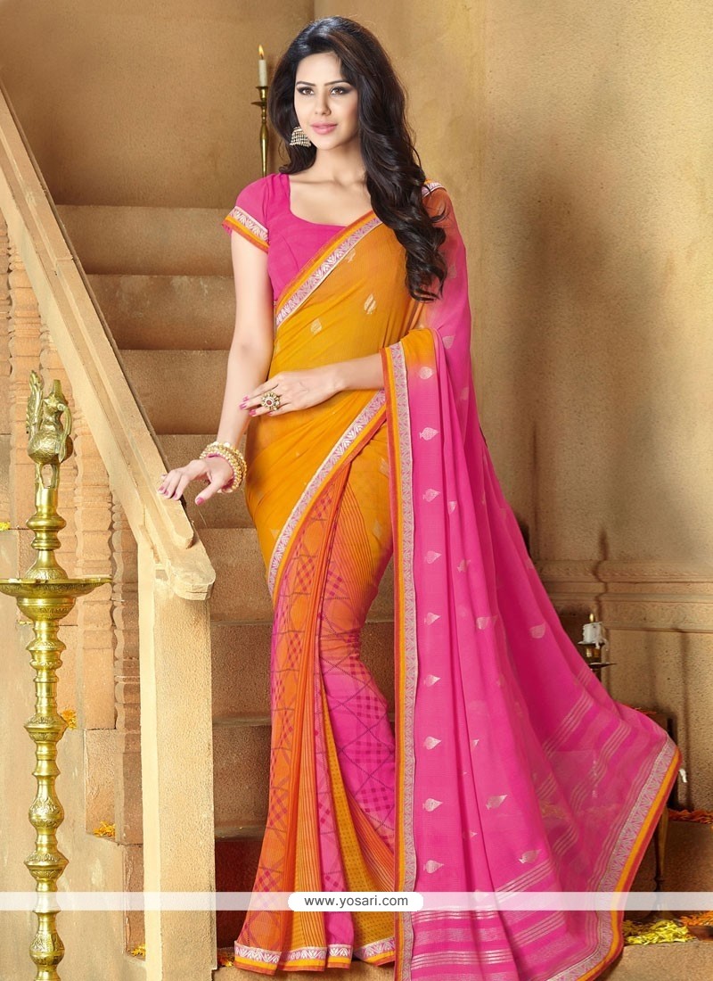 Buy Multicolor Faux Chiffon Casual Saree | Sari | indian Saree