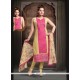 Charismatic Art Silk Pink Readymade Suit