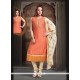 Classical Embroidered Work Peach Readymade Suit