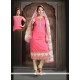 Pleasance Pink Embroidered Work Art Silk Readymade Suit