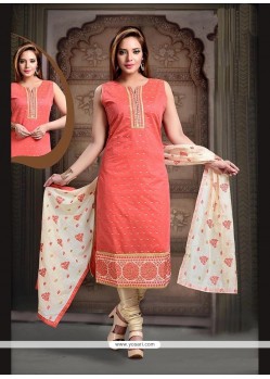 Tantalizing Art Silk Embroidered Work Readymade Suit