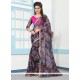 Superb Multi Colour Net Printed Saree