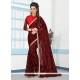 Lovable Red Net Printed Saree