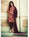 Aspiring Embroidered Work Chanderi Cotton Churidar Designer Suit