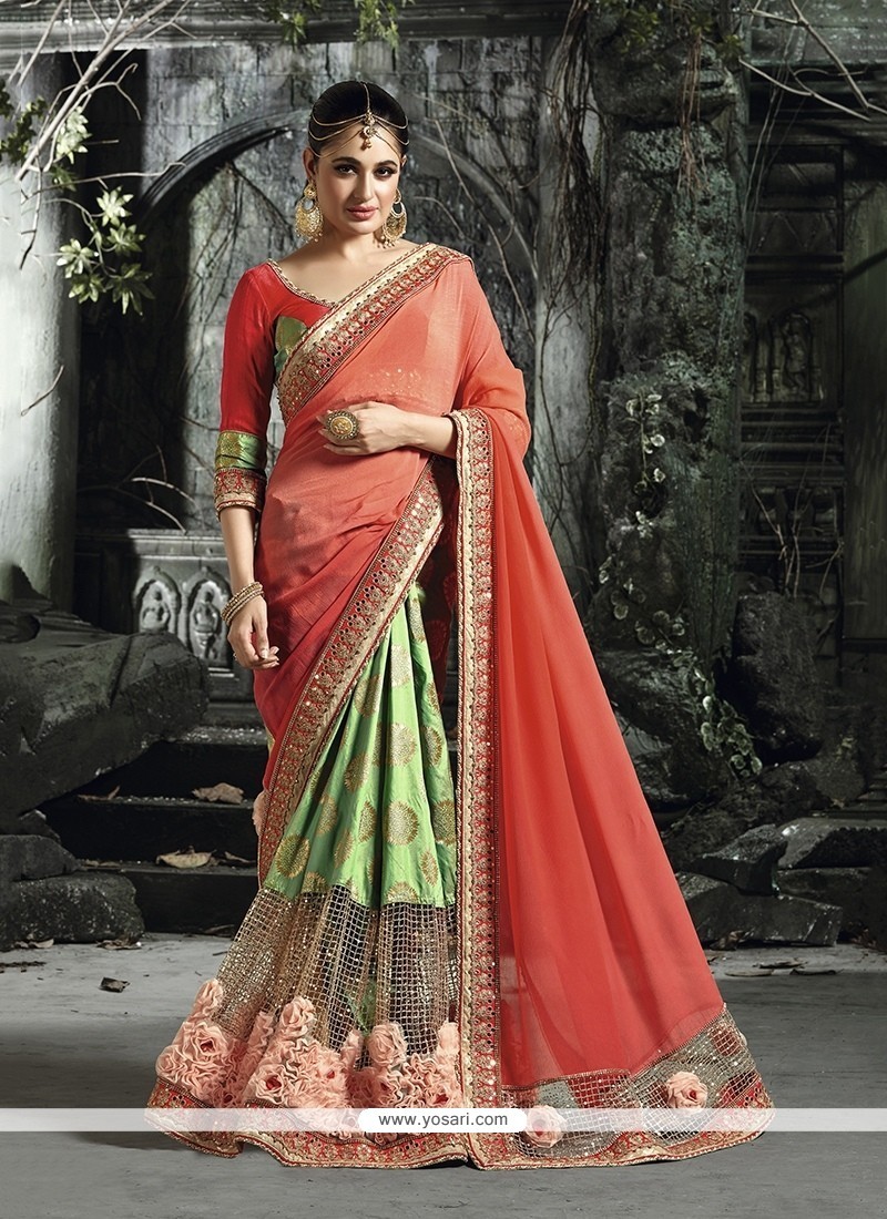 Stunning Green Designer Traditional Sarees