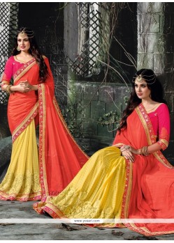 Winsome Patch Border Work Trendy Saree