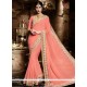 Embroidered Georgette Classic Designer Saree In Pink