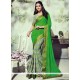 Subtle Green Printed Saree