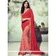 Remarkable Georgette Red Printed Saree