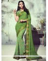 Gripping Green Printed Saree