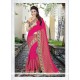 Ideal Embroidered Work Hot Pink Traditional Saree