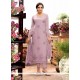 Exciting Purple Georgette Designer Straight Salwar Kameez