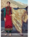 Majestic Embroidered Work Designer Straight Salwar Suit