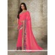 Marvelous Rose Pink Georgette Casual Saree
