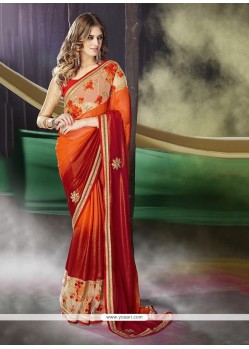 Latest Georgette Embroidered Work Traditional Saree