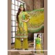 Intriguing Yellow Print Work Designer Palazzo Salwar Kameez