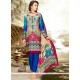 Transcendent Multi Colour Embroidered Work Satin Pant Style Suit