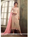 Flamboyant Net Pink Churidar Salwar Kameez