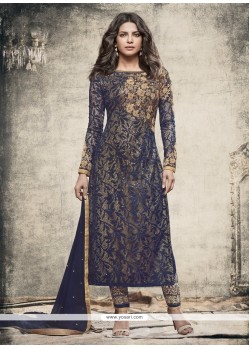 Priyanka Chopra Net Brasso Churidar Designer Suit