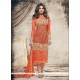 Priyanka Chopra Resham Work Orange Churidar Salwar Suit
