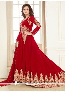 Breathtaking Red Anarkali Salwar Kameez