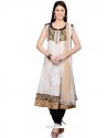 Attractive Lace Work Chanderi Readymade Suit