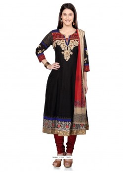Prodigious Cotton Embroidered Work Readymade Suit