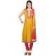 Zesty Yellow Lace Work Cotton Readymade Suit