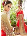 Dignified Georgette Beige Traditional Saree