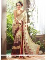 Fab Embroidered Work Georgette Traditional Saree