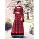 Radiant Black And Red Georgette Anarkali Salwar Kameez