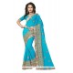 Energetic Turquoise Traditional Saree
