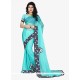 Titillating Lycra Embroidered Work Classic Saree