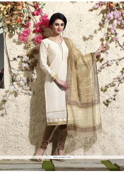 Monumental Lace Work Chanderi Cotton Readymade Suit
