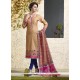 Dilettante Chanderi Cotton Embroidered Work Readymade Suit