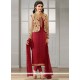 Prachi Desai Georgette Lace Work Churidar Designer Suit