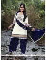 Dainty Off White Embroidered Work Punjabi Suit