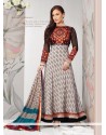 Elli Avram Off White And Black Embroidery Anarkali Suit