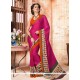 Eye-catchy Faux Crepe Print Work Casual Saree