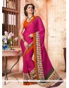 Eye-catchy Faux Crepe Print Work Casual Saree
