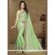 Awesome Faux Chiffon Embroidered Work Trendy Saree