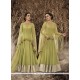 Opulent Embroidered Work Green Designer Floor Length Salwar Suit