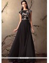 Excellent Black Resham Work Designer Gown