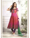 Amazing Chanderi Cotton Multi Colour Embroidered Work Readymade Suit