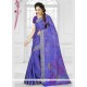 Fine Silk Purple Printed Saree