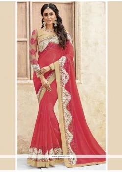 Delectable Georgette Embroidered Work Traditional Designer Sarees