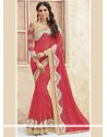 Delectable Georgette Embroidered Work Traditional Designer Sarees
