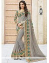 Piquant Shimmer Georgette Embroidered Work Designer Traditional Sarees