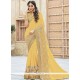 Tempting Georgette Yellow Designer Traditional Sarees