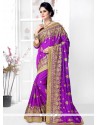 Celestial Silk Purple Designer Traditional Sarees